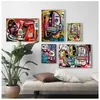 Graffiti Street Art Joachim 추상 다채로운 캔버스 그림 거실 침실 가정 장식을위한 벽 예술 사진 Unframed269p
