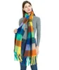 Scarves Classic European and American Womens Plaid Plaid Printed Cashmere Shawl Darm Darf Holiday Gift 231122