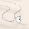 925silver 4 colliers de trèfle à quatre feuilles de luxe Designer vans cleefity collier ensemble de bijoux pendentif vans cleefity chocker pour femmes cadeaux de fête d'anniversaire