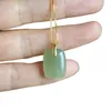 Chaînes Imitation Vert Jade Pendentif Chaîne De Clavicule Résistant À La Décoloration Robuste Matériau Sûr Bijoux Pour Occasions Spéciales Fête Des Amis