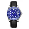 Pas Create Sapphire Glass Blue Face Dive herenhorloge met automatisch uurwerk aan