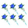 Fiori decorativi 6 pezzi Decorano mazzi di fiori artificiali Regali romantici Rosa luminosa colorata