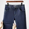 Мужские джинсы 2023 Высококачественные шелковые шелковые и зимние пробирки.