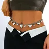 Zincirler minimalist çok tabakalı alaşım püsküller vücut zinciri büyük kalp metal bel kadınlar için eğlence moda seksi plaj parti hediyesi