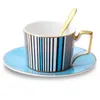 Kubki kostne porcelanowa Czysta ręcznie malowana złota kawa Ceramiczna europejska kreatywna biznes rekreare popołudniowy zestaw herbaty