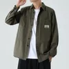 Camisas casuais masculinas 2023 coreano oversized baggy tops primavera outono cardigan manga longa blusa vintage masculino y2k roupas