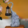 Garden Decorations Goodeco ElephantGiraffe mit Solarlaterne für wetterfeste LED-Außenlampe 230422