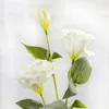 Fleurs décoratives pour fête des mères, Simulation de fleur, décoration de maison, faux trijumeau artificiel Eustoma, fête de mariage, 70cm