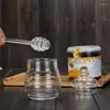 Storage Bottles High-grade Honey Jar Crystal Glass Seasoning Bottle Stirring Admission 290ML Car Candy Dispenser Container CL1108052