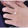 GOLDSTONES Fine 2.0 CT Сердце огранки Муассанит Ожерелье из цельного золота Ювелирные изделия