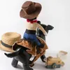Hundkläder Dick Denim Riding Pet Costume Halloween Stylish Funny Cowboy Transform till A For Party Dogs