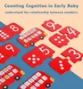 Lärande leksaker baby Big Jigsaw Number Animal Early Education Math Logical Thinking Digital Hand Grepp Matching Board Montessori Pussel 231122