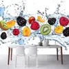 Wallpapers Po Wallpaper 3D Fruit Fall In Water Backdrop Mural Restaurante Café Cozinha Home Decor Pano Modern Coverings339x