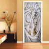 Grandi murales 2 pezzi set PVC impermeabile adesivo per porta 3D stereoscopico arte statua soggiorno camera da letto decorazione porta murale carta da parati 2329A