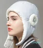 Béret pilote d'hiver en fausse fourrure pour femmes, chapeau d'extérieur, mode russe, peluche chaude et épaisse, résistant au froid, cyclisme