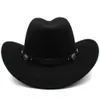 Szerokie grzbiet czapki wiadra 3 rozmiary rodzica mężczyźni kobiety dzieci western kowboj panama sunhats fedora caps trilby jazz sombrero podróżowanie 230421