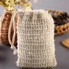 60PCS Wanna prysznicowa SISAL TOAB BAG Naturalny SISAL TOAP TOAP Exfoliating mydel Saver Uchwyt 60pcs 50pcs 40pcs 20pcs 18pcs