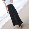 スカート2023スプリングロングマキシファッションサマービーチシフォンスカートソリッドエレガントなパーティーベスティドスプラスサイズ