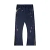 Meichaogao Street Los Angeles Dept Ink Splashing Graffiti Hand-painted Loose Pants Patchwork Men's and Women's Fashion