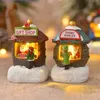 Juldekorationer Juldekorationer hartshus Led Night Lights Ornament Christmas Kid Gifts Snowman Santa Claus Microlandscape Ornament 231121