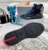 2024 Hot Luxury Designer Hommes Coupe Américaine Chaussures Haute En Cuir Verni Baskets Plates Noir Bleu Mesh À Lacets En Nylon Casual Chaussures Baskets En Plein Air Avec Taille De La Boîte: 38-46