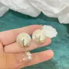 Pearl Diamond Stud أقراط 2023 New Style Love Love Earrings Designer Actioner Trains for Grand Brand Jewelry Jewelry Charm 18K Gold Gold Jewelry Jewelry Wholesale Association