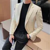 Men's Suits Luxury Zip Designer Blazer Men Costume Slim Fit Stage Star Jacket Male Clothes Single Breasted Long Sleeve Prom Dresses