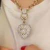 Designer Mulheres Colares Cadeia de Diamante 18K Banhado a Ouro Titânio Aço Jóias Menina Melhores Presentes de Casamento para Festas Corrente de Ouro Iced Out Chains