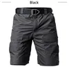 Shorts pour hommes Summer Cargo Pantalon court pour hommes Camouflage imperméable Casual Mâle Armée Tactique Travailleur en vrac Formation Pantalon de survêtement
