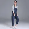 Women's Jumpsuits Rompers S-8XL taille ample combinaison femmes jean barboteuses rétro grande poche Denim salopette décontracté mode grande taille Denim jean pantalon 230422