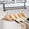 Hangers Iron Wave Nachtkastje Plank Zwart/Wit Geen boren Opbergorganisator Wandgemonteerd droogrek voor thuis