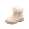 Boots Solid Color British Style Girls Casual Plush Winter Soft Baby Short Childrens Shoes Direct 231122