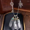 Pendentif Colliers QN Takahashi Goro Style Naturel Turquoise Plume Collier Femme Homme Trop Angle Chaîne Ensemble Pull Couple