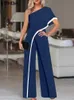 Women's Jumpsuits Rompers VONDA femmes été barboteuses élégant bureau formel combinaisons décontracté solide une épaule Sexy ample fête salopette surdimensionné 230422