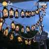 ديكورات حديقة 12 مساءً LED Solar String Light في الهواء الطلق ماء عيد الميلاد الديكور 30 ​​مصابيح Retro Camping Tent Garland Party F231J