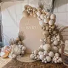 Juldekorationer fördubblade naken svart vit sandballong Garland Arch Kit Baby Shower Decorations Birthday Party Brown Ballon Wedding Theme 231121