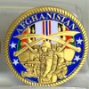 Moneta sfida rotonda artistica colorata militare dell'operazione Afghnistan Enduring Freedom