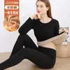 Women's Thermal Underwear Thermal Underwear For Women Winter Warm thicken lamb fleece high elastic Long Johns bottoming Two Piece Sets Thermos Clothing 231122