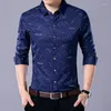 Camicie casual da uomo 2023 Work Social Camicia a maniche lunghe da uomo Designer Slim Retro Fashion Office Men Dress Jersey Wear