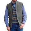 Heren Vesten Heren Vest Marineblauw Visgraat Stand Kraag Bruiloft Tweed Mannelijke Gentleman Zakelijk Vest Voor Banket Set