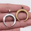 Charms Charms 10st 33x26mm Pendant Horns Crescent Moon Charm Pendants For Jewelry Making Antique Sier Plated Drop Delivery Jewel Je Dhoks