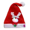 クリスマスの装飾大人の子供キャップLED HAT SNOWMAN ELK SANTA CLAUS for Childrenxmas年ギフト装飾231122