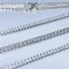 Trendy Jewelry 925 Sterling Silver 10k 14k Gold Moissanite Necklace Moissanite Tennis Chain/ Choker