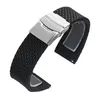 Black 18mm 20mm 22mm 24mm Rubber Watch Band Waterproof Diver Replacement Wristband Silicone Bracelet Strap Spring Bars Steel Buckl245U