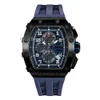 RM Series Men's Watches Luminous Pointers Wristwatch With Silicone Strap Auto Date Chronograph Quartz Montr Luxuriy Custom Man Watch