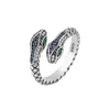 Anello di diamanti attorno all'anello del serpente personalizzato anello da festa hip hop gioielli da dito alla moda di strada