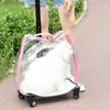 Coprisedili per auto per cani Trolley per animali domestici Cani Gatti Viaggi Spazio trasparente Borsa per bagagli Zaino alla moda Scatola per bolle Gita Portante portatile