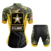 2022 US Army Women Cycling Jersey Set Bike Clothing Breattable Anti-UV Bicycle Wear Kort ärm cykelkläder316L