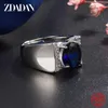 Cluster Ringe ZDADAN 925 Sterling Silber Einstellbare Paar Ring Für Frauen Männer Mode Party Schmuck Geschenk