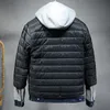 Men's Jackets Retro Blue Winter Men's Denim Jacket Thickened Hooded Puffer Coat Fashion Warm Personality High Street Male Youth Outerwear 231121